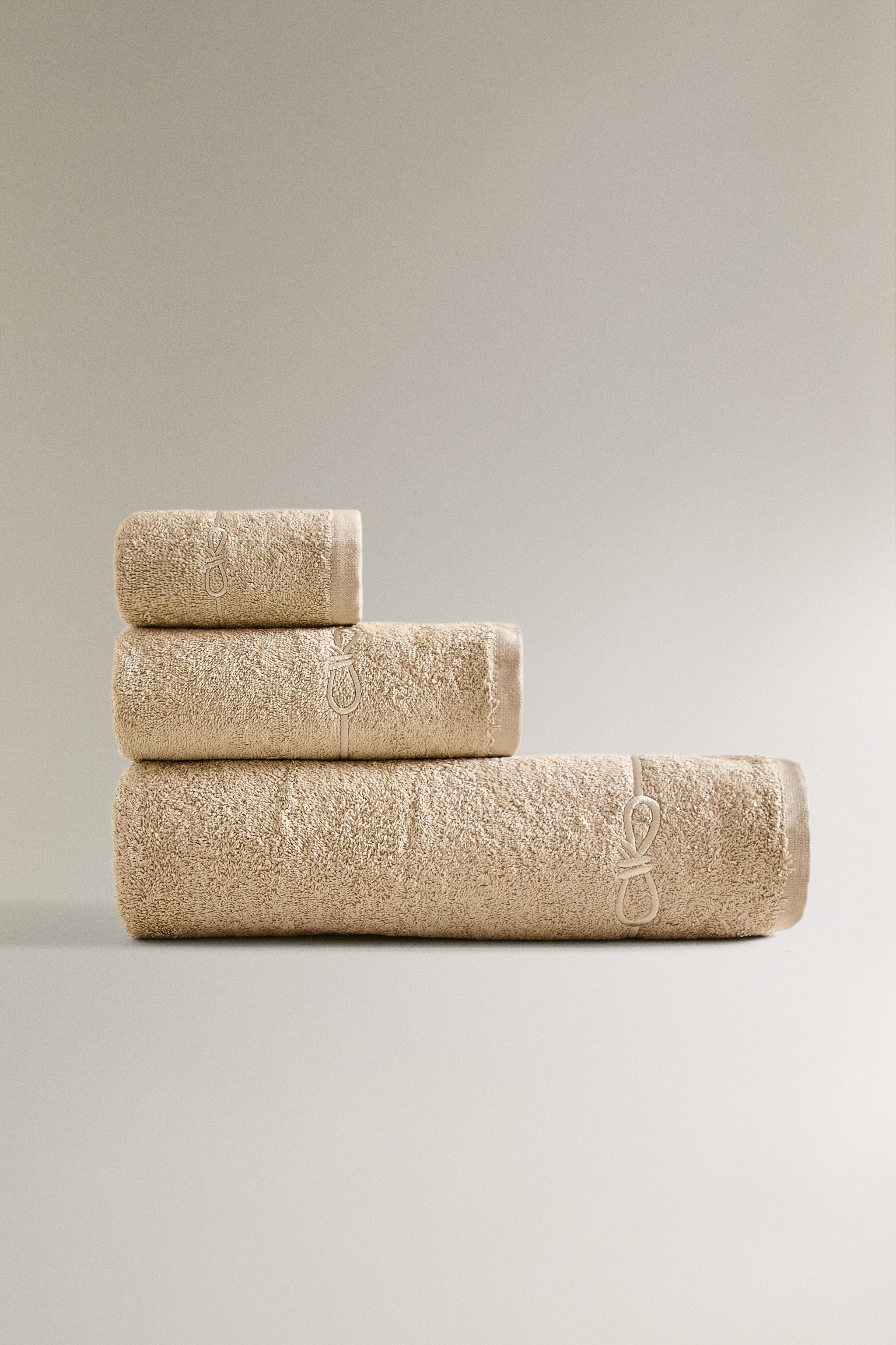 SERVIETTE DE BAIN BRODERIE NŒUD